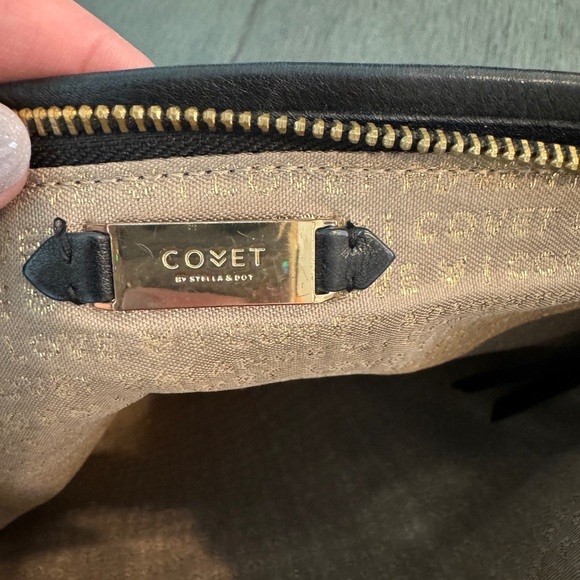 Stella & Dot Covet Black Leather Crossbody Bag - Picture 8 of 9